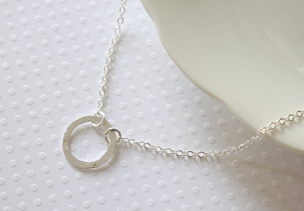 Sterling Silver Circle Circle Necklace Simple Necklace