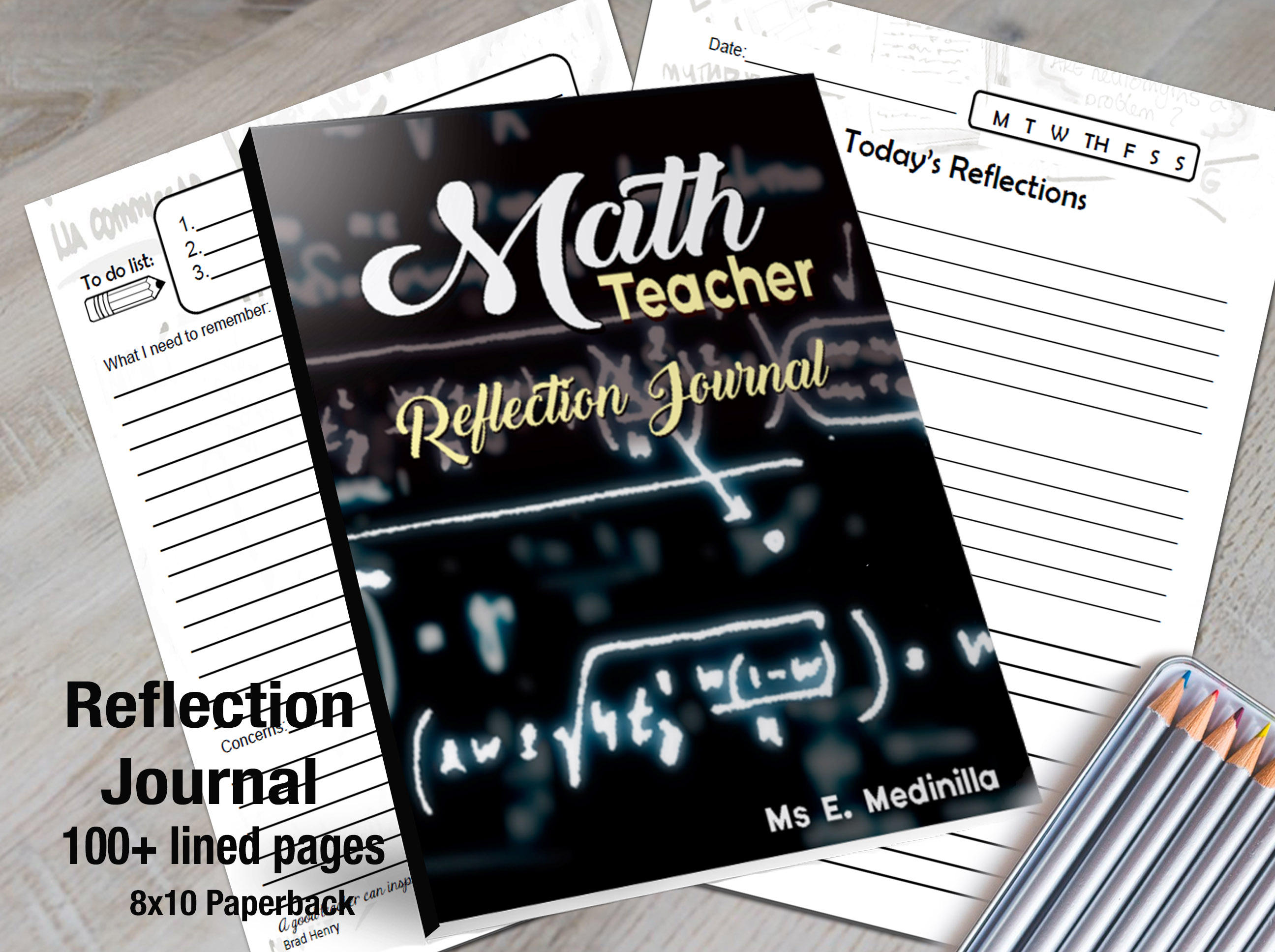 Reflection Journal For Math Teachers 100 Pages Of Writing