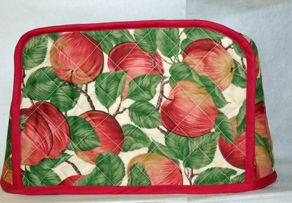 Toaster Cover With Apples Quilted For 2 Slice or 4 Slice