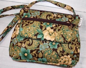 Cross Body Bag • Messenger Bag • Purse • Custom • The Capable Cross Body • Adjustable Strap • Cell Phone Pocket • Made to Order