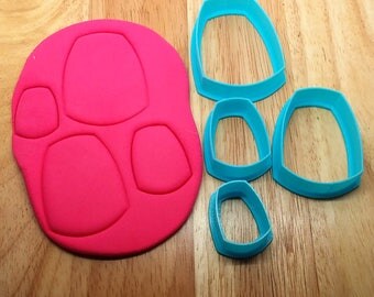 Tapered Puffy Rectangle Cutters For Polymer Clay, Metal Clay, and Fondant |Tapered Rectangle Clay Cutter Set | Polymer Clay Cutting Tools