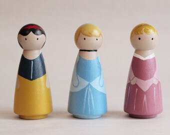 Classic Princess Peg Dolls Set of 3