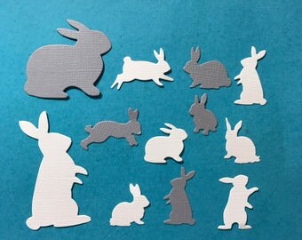 Easter Bunny Die Cuts x 22 for Scrapbooking Cards and Paper Crafts Scatters Card Toppers