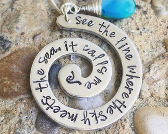 Moana, See the line where the sky meets the sea it calls me, No Telling How Far I'll Go, The Ocean Is A Friend Of Mine, Moana Necklace