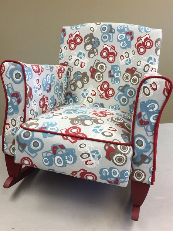 Vintage Truck Theme Rocking Chair Play Room decor Monster
