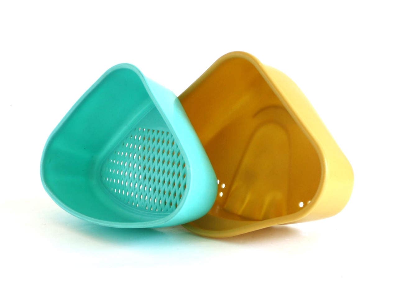 Plastic Corner Sink Strainer Drainer Tray Turquoise Lustro