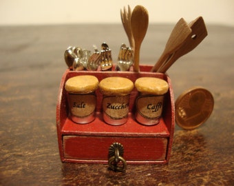 dollhouse, miniature, shelf, accessory for kitchen,