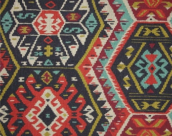Two 26 x 26 Custom Designer Decorative Pillow Covers Euro - Kilim Design -Grey Citrine Orange Green Teal