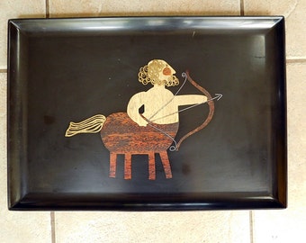 Vintage Couroc of Monterey California Centaur serving tray