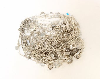 Junk lot assorted chain anklets bracelets chains bracelets craft supplies assemblage altered art steampunk project 10 pieces