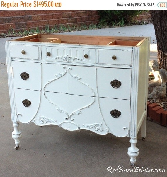 ON SALE Antique BATHROOM Vanity Dresser Custom by RedBarnEstates