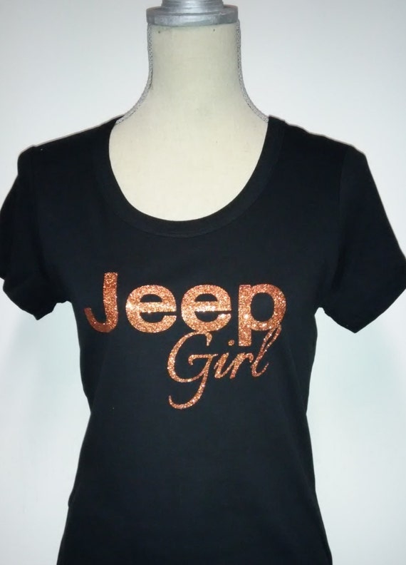 Jeep Girl Glitter T-Shirt Only in a Jeep Jeep Girl Tee