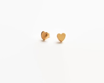 Tiny Stud Earrings Heart Earrings