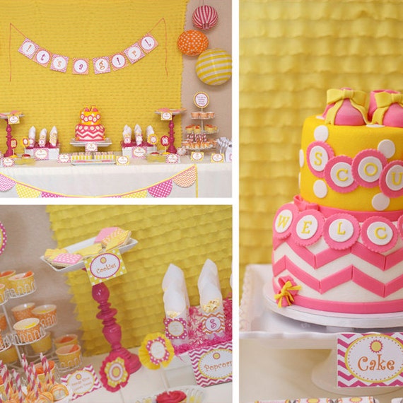 You Are My Sunshine Girl Baby Shower - Girl Baby Shower Pink Orange Yellow - INSTANT DOWNLOAD PRINTABLE Party Decorations Girls Baby Shower Il_570xn