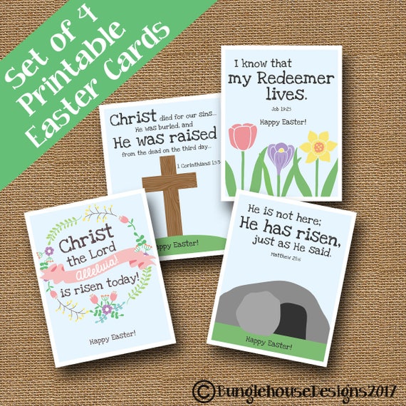 Kids Printable Christian Easter Cards DIY PRINTABLE