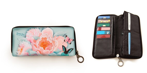 Retro wallet, vintage wallet, Idda, gift for her, gift mom, Woody Ellen bag, valentine gift, christmas gift ideas, floral print wallet,money