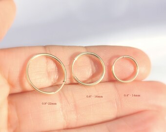Tiny Hoop Earrings / Silver Hoops / Sterling Silver Hoop Earrings / Gold Filled Hoops /Cartilage earring / One PAIR (2 hoops)