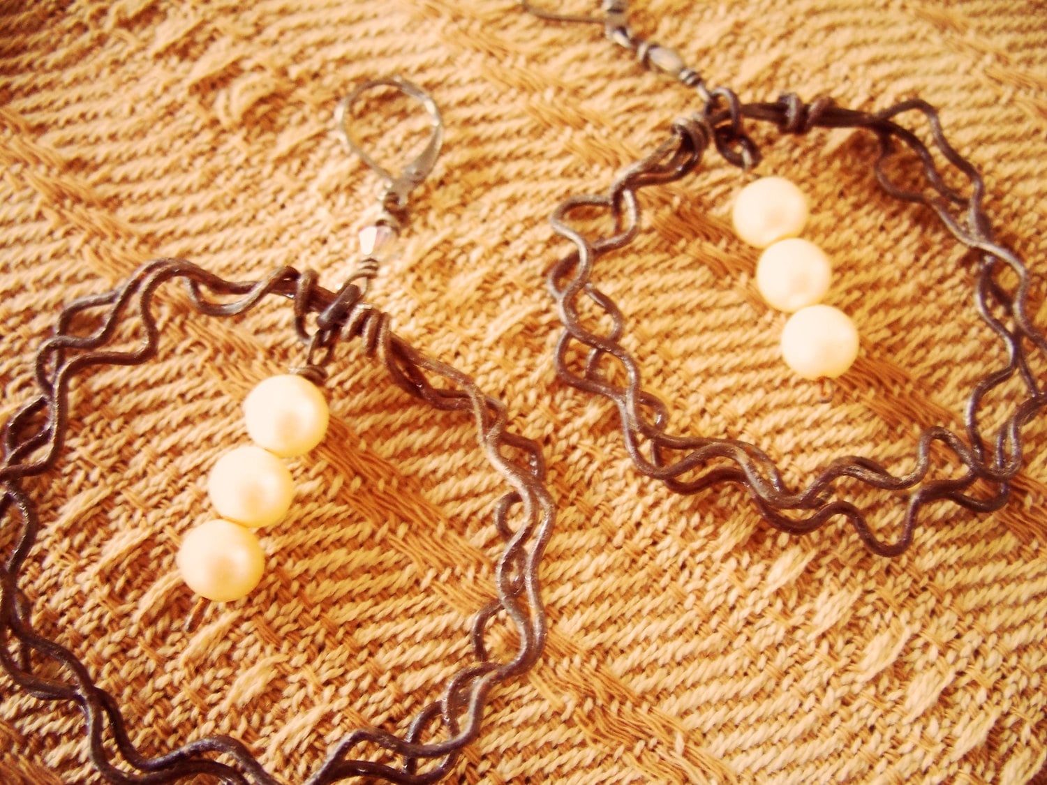 Rustic Jewelry Hoop Earrings Rustic earrings Rusty Patina