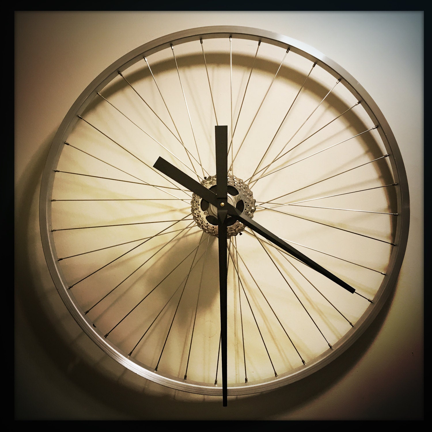 Large Wall Clock Bike Wheel Clock Gift For Cyclist Unique