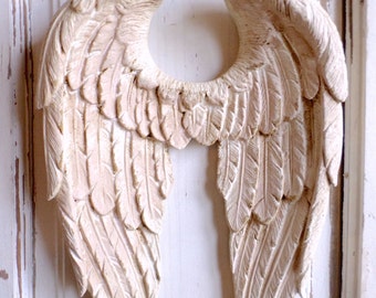 SHABBY CHIC Angel Wings Vintage Finish Wall Decor - Shabby Pink - NEW!! Wall Decor / Furniture Appliques!