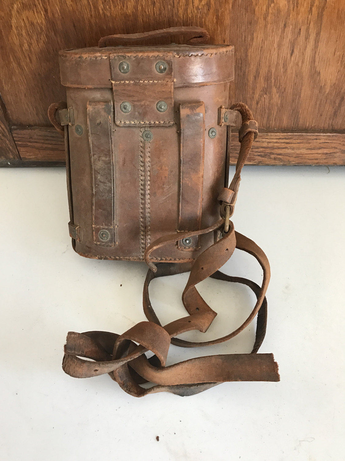 1917 leather binocular case