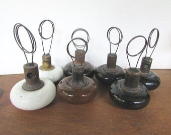 Table Number Holder Vintage Wedding Silver Porcelian Brass or Gold Doorknob ONE Holder