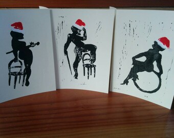 Burlesque Christmas Card Set