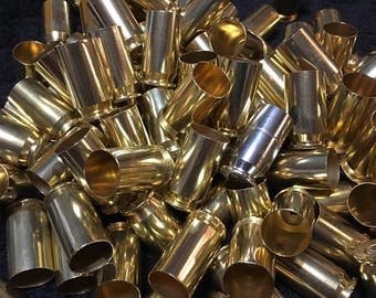 45 ACP bullets, 45 ACP Auto Brass, 100+ cleaned and polished, 45 shells casings, bullet earrings, bullet shell jewelry, reloading supplies