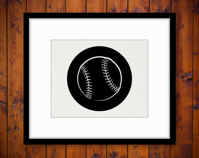 Printable Graphic Baseball Image Sports Ball Download Digital Vintage Clip Art for Transfers Printing etc HQ 300dpi No.2070