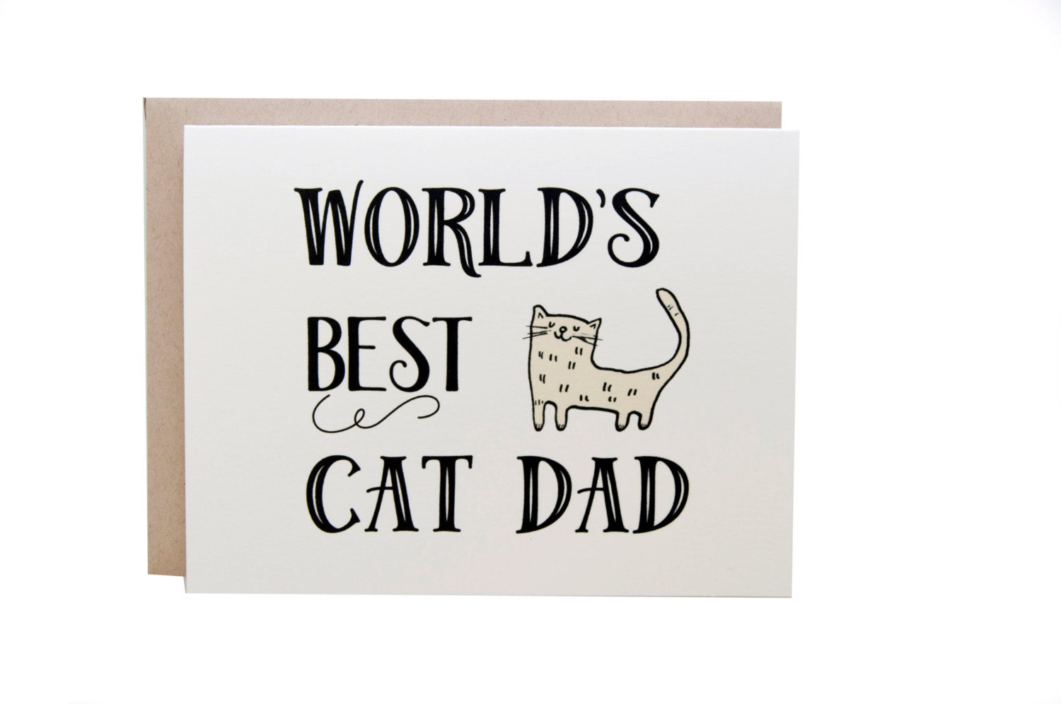 Cat Father's Day Card Cat Dad Card Dog Card