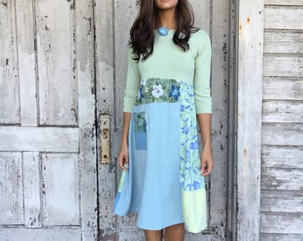 Katarina dress-medium large-artsy-Eco Clothing-Upcycled Clothing-Free People inspired-by Love HIGHER Handmade Clothing