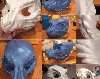 Dragon resin blank base for fursuit, mascot, or animal costumes