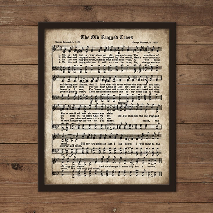 The Old Rugged Cross Print Printable by DownThePathCreations