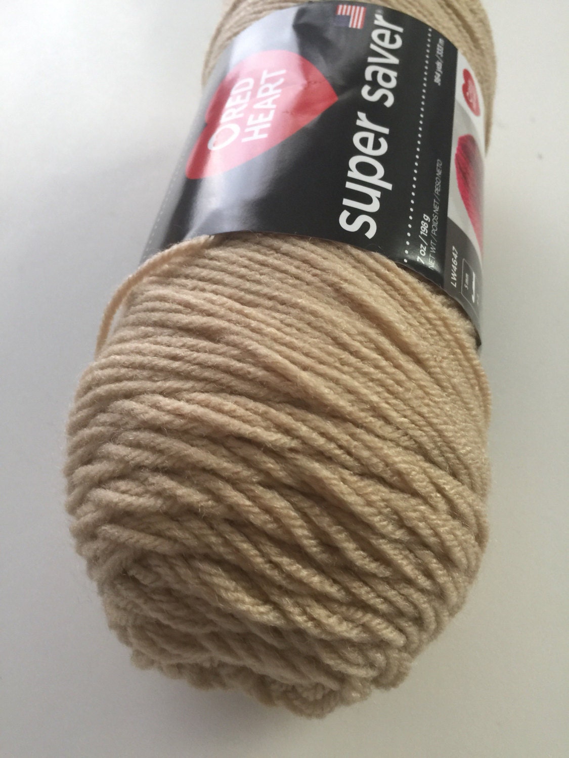 Red Heart Super Saver yarn BUFF,CHAMOIS,BUFALO , Beige color worsted