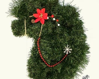 Horse Head Wreath | Horsehead Wreath | Horse Wreath | Horse Decor | Equestrian Decor | Christmas Wreath | Holiday Wreath | Wreath