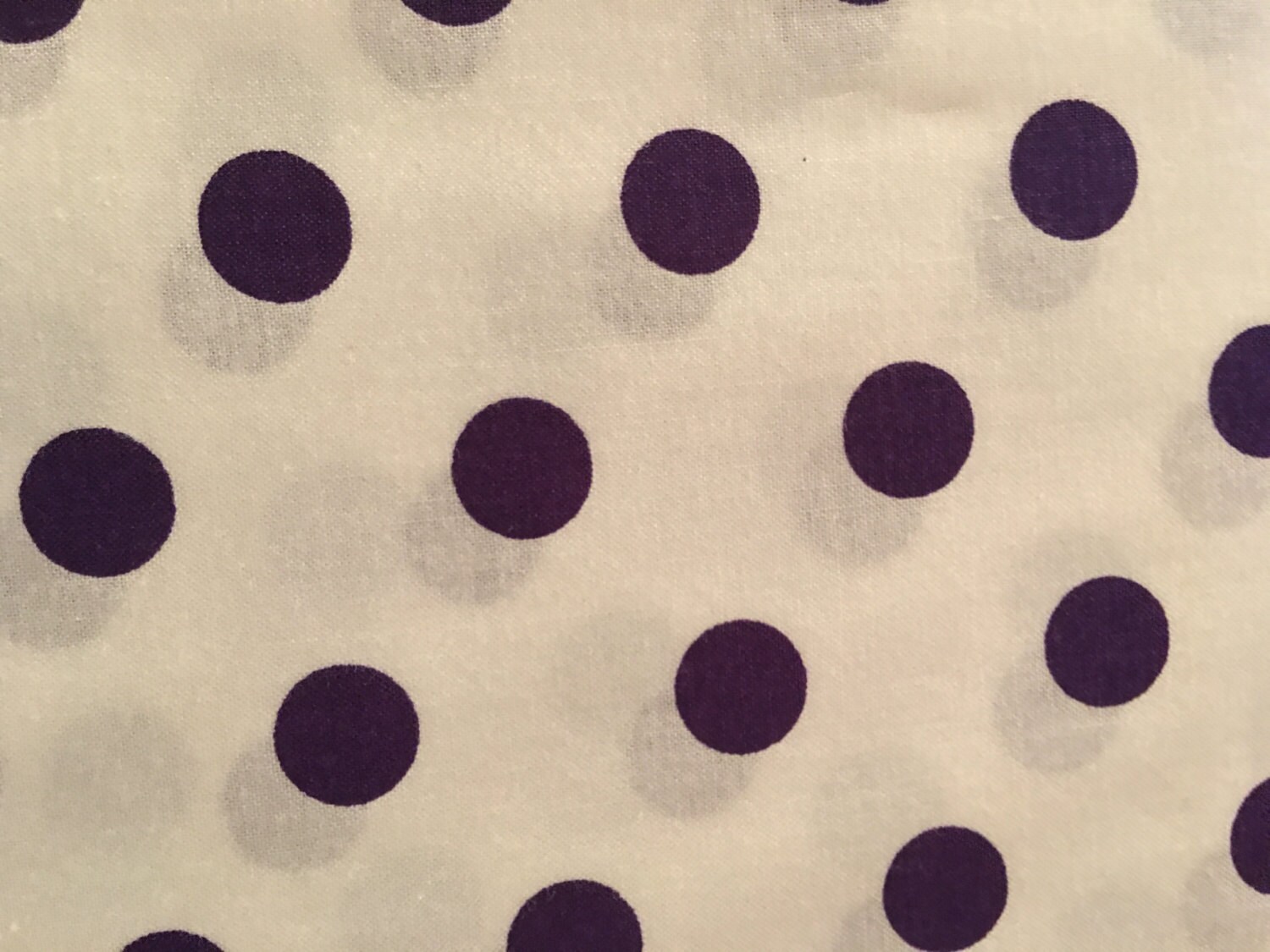 SALE Fabric white with purple dots Choice Fabric Quilt quality 44