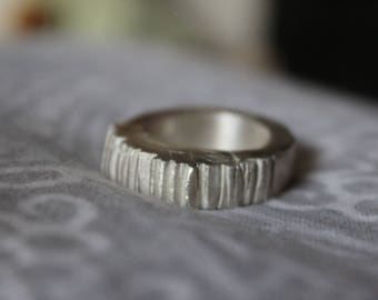 AW - Jagged 100% Silver Metal Ring