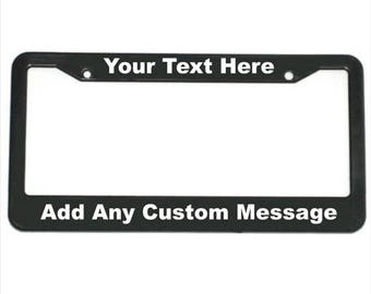 Custom License Plate Frame | Personalized License Plate Frame | LPCA1 | Funny License Plates | Auto License Plate Holder | Car accessories