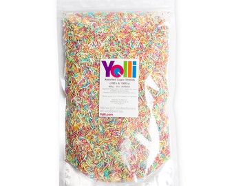 400g Coloured Sugar Strands Hundreds and Thousands Cake Sprinkles