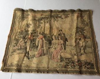 Tapestry with a French pastoral country scene