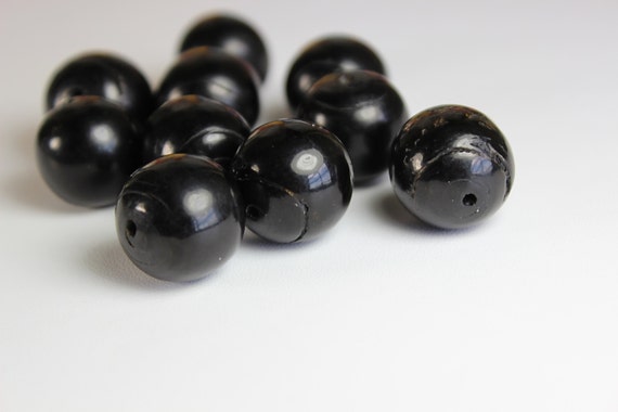 Items similar to Caribbean Exotic Black Coral Round Beads, 19mm on Etsy