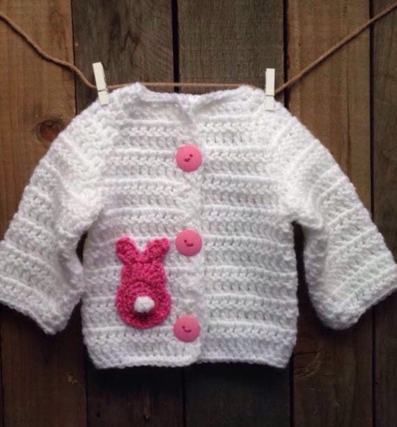 Crochet Baby Sweater Baby Shower Gift Crochet Easter Sweater