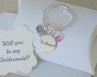 Bridesmaid Proposal, Will You Help Me Tie The Knot, Bridesmaid Ask, Will You Be My Bridesmaid, Gift For Bridesmaid, Key Chain, Wedding Month