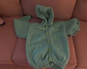 sweater w/hood and design on the back
