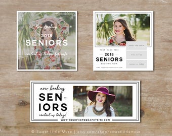 Senior Photography Marketing Templates - 5x5 Senior Marketing Template - Senior Sessions Instagram template - Senior Marketing