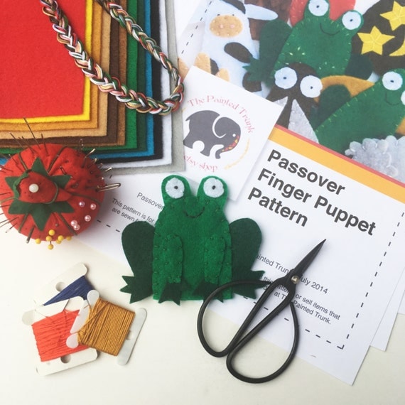 10 Plagues Finger Puppets for Passover Felt Pattern
