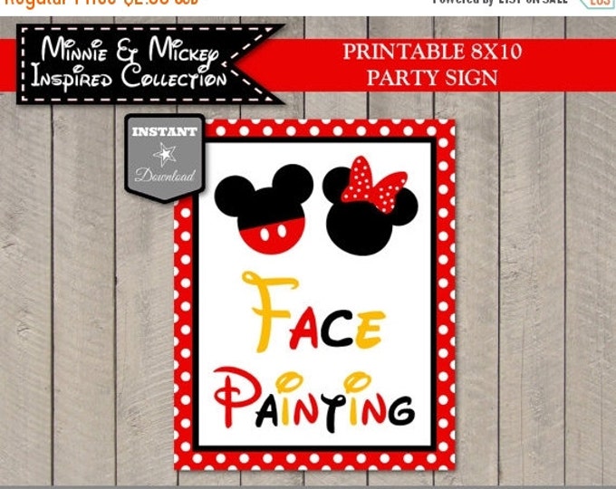 SALE INSTANT DOWNLOAD Girl and Boy Mouse Printable 8x10 Face Painting Party Sign / Girl and Boy Mouse Collection / Item #2121