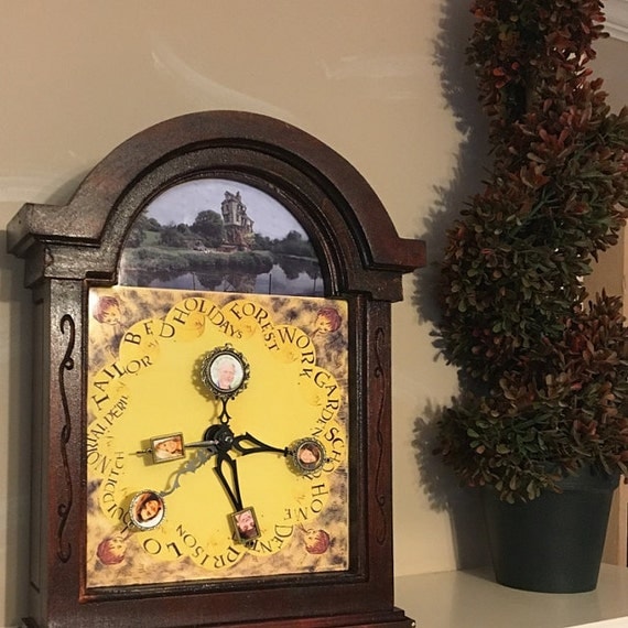 Customized Wood Weasley Family Clock With Family Photos From