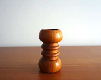 Vintage Candleholder, Vintage Candlestick, Wood Candleholder, Teak Candleholder, Teak Candlestick, Mid Century Modern, Modern