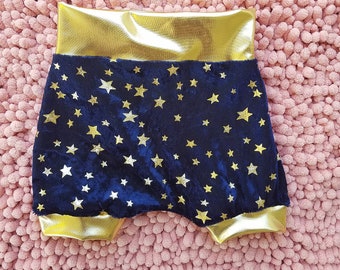 Gold star baby toddler girl shorts, gold star kids girls summer shorts, wonder woman like baby toddler kids girls shorts, wonder woman short